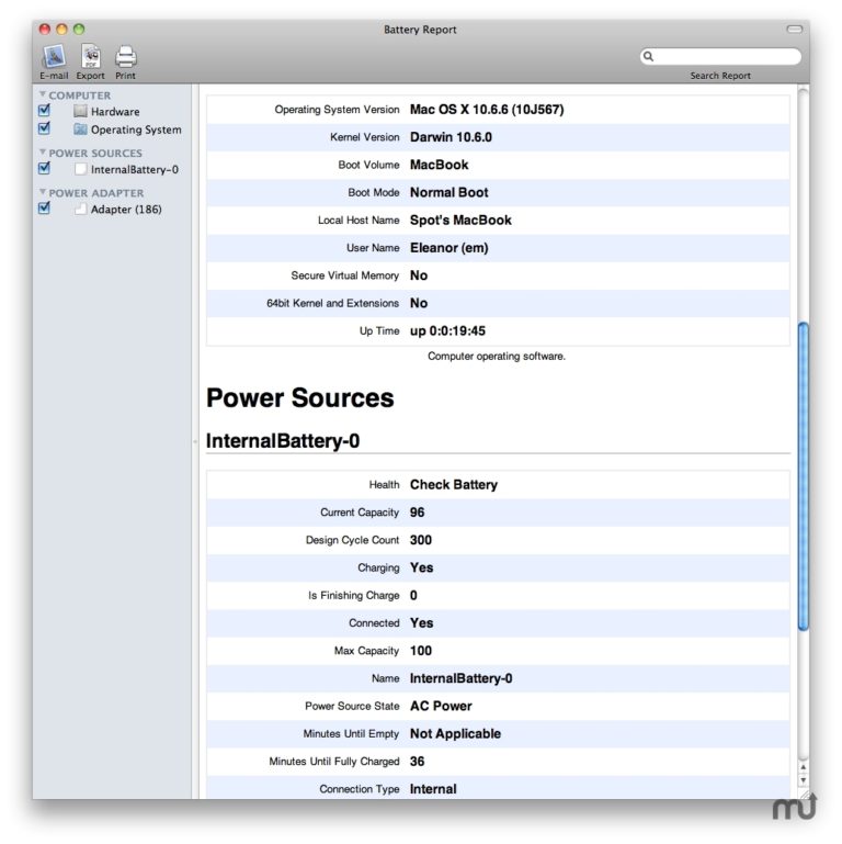 Battery Report 1.2.0 de Dragon Systems Software Ltd (DssW)