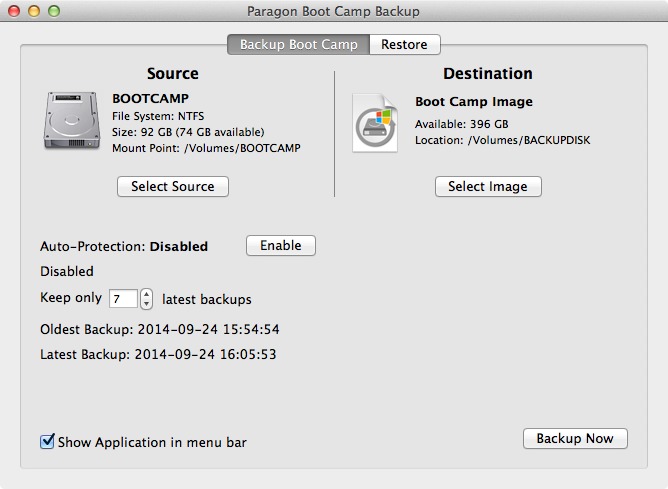 Boot Camp Backup 0.570 de Paragon Technologie GmbH
