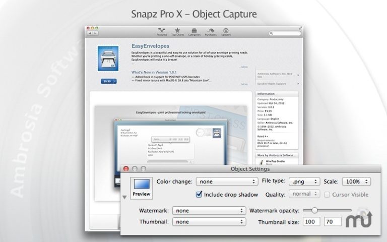 Snapz Pro X 2.6.1 de Ambrosia Software